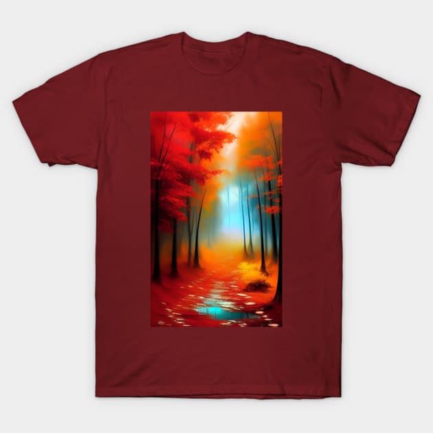 Surreal autumn landscape T-Shirt by Gaspar Avila